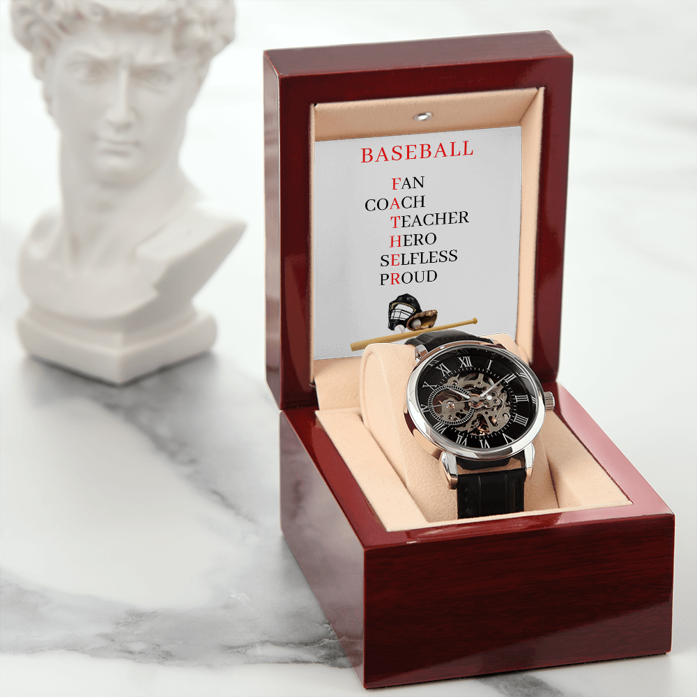 FATHER BASEBALL (Men's Openwork Watch)