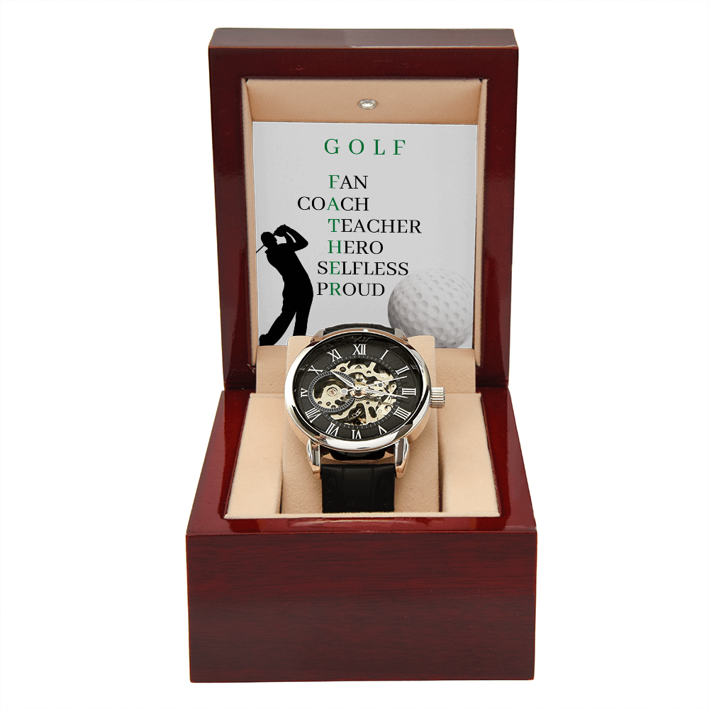 FATHER GOLF (Men's Openwork Watch)