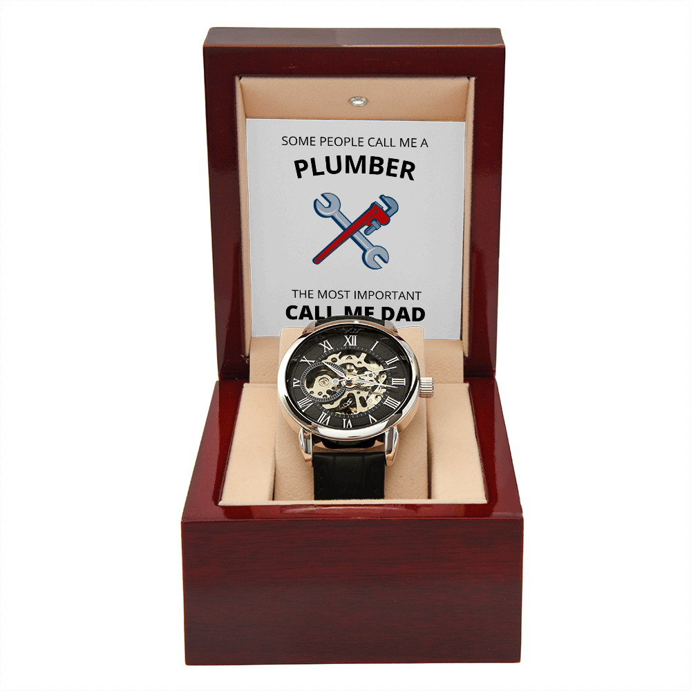 DAD - PLUMBER (Men's Openwork Watch)