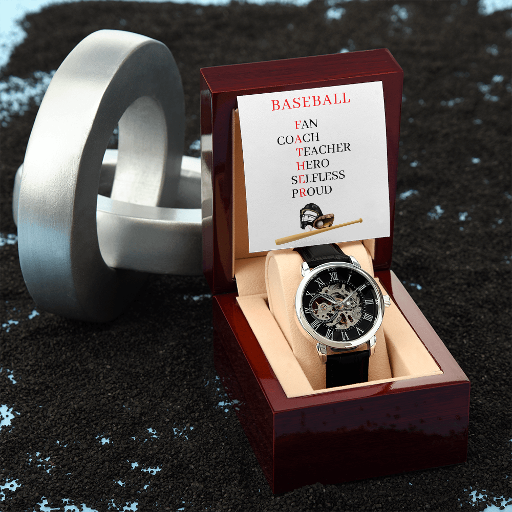 FATHER BASEBALL (Men's Openwork Watch)