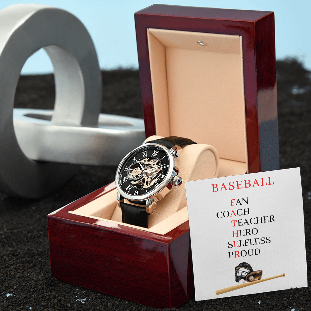 FATHER BASEBALL (Men's Openwork Watch)