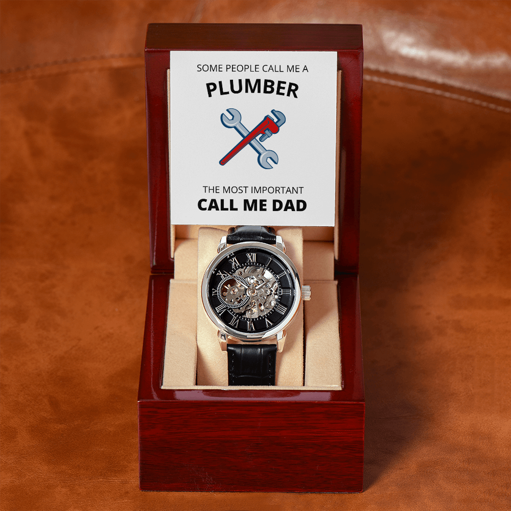 DAD - PLUMBER (Men's Openwork Watch)