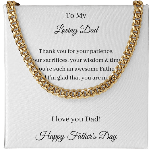 To My Loving Dad - Happy Father's Day (Cuban Link Chain Necklace)