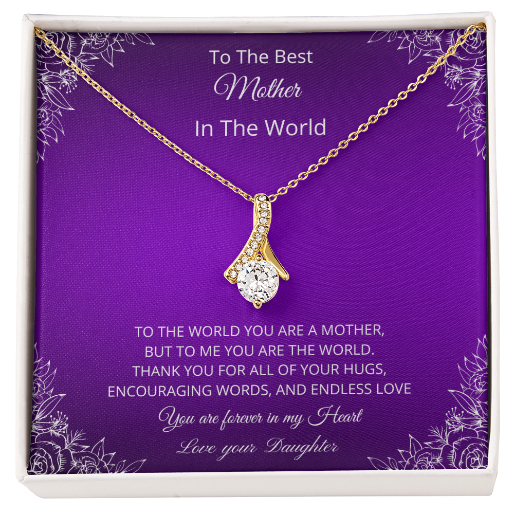 To The Best Mother In The World - Purple (Alluring Beauty necklace)