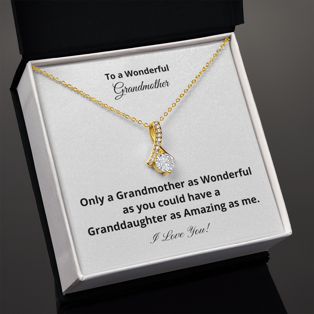 To A Wonderful Grandmother - Amazing Granddaughter (Alluring Beauty necklace)