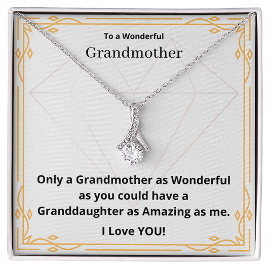 To A Wonderful Grandmother - Granddaughter (Alluring Beauty necklace)