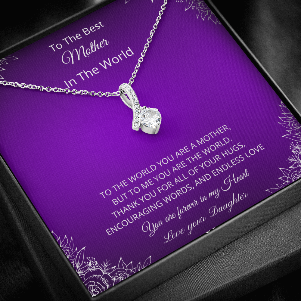 To The Best Mother In The World - Purple (Alluring Beauty necklace)