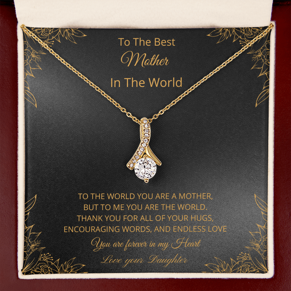 To The Best Mother In The World - Black (Alluring Beauty necklace)