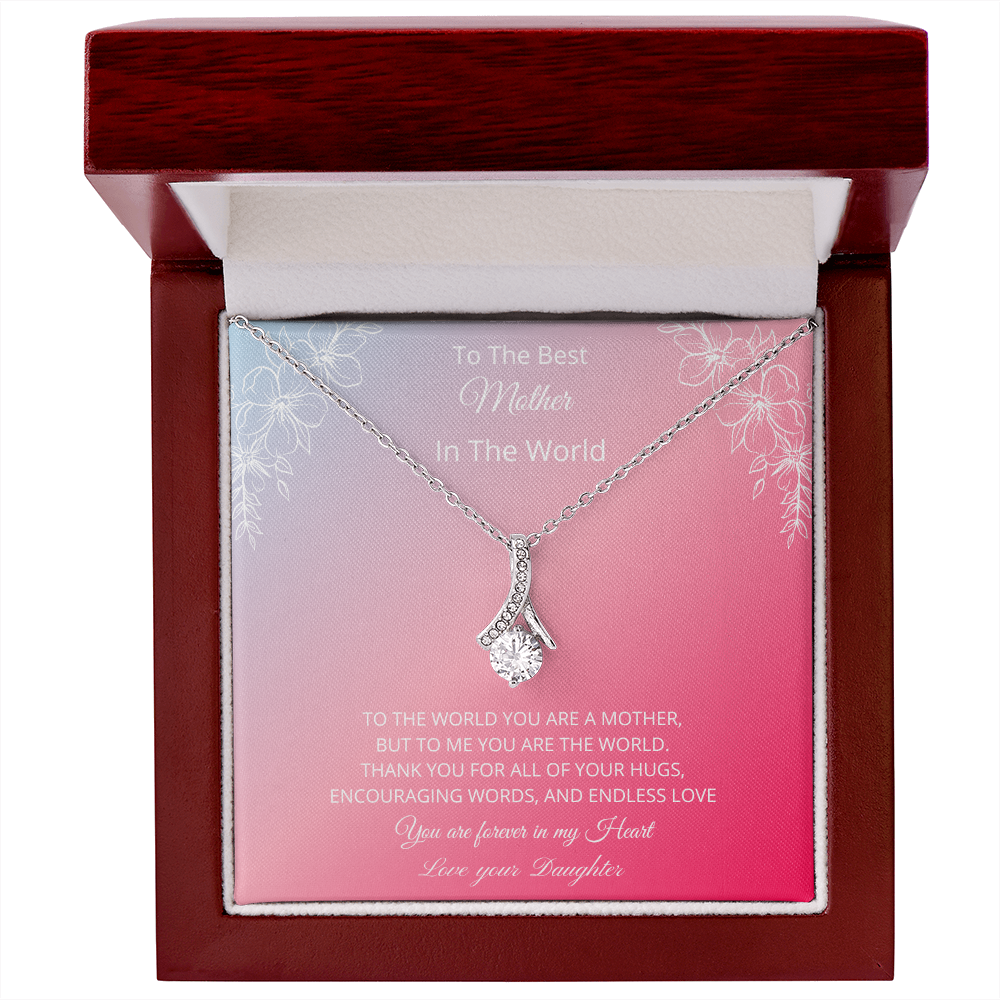 To The Best Mother In The World - Pink (Alluring Beauty necklace)