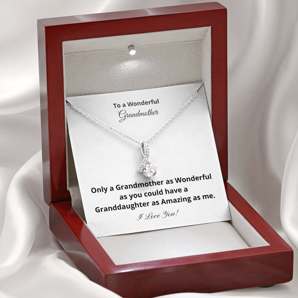 To A Wonderful Grandmother - Amazing Granddaughter (Alluring Beauty necklace)