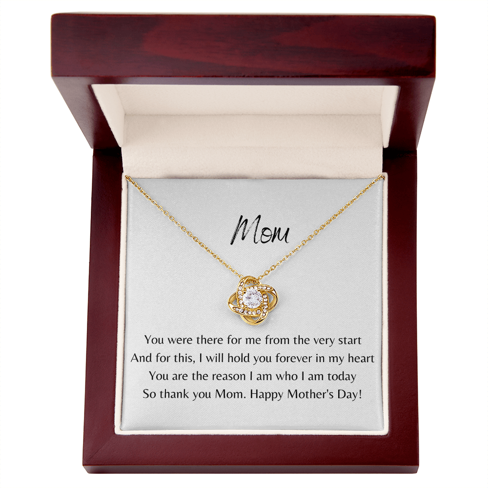 Mom. Forever in my heart (Love Knot necklace)