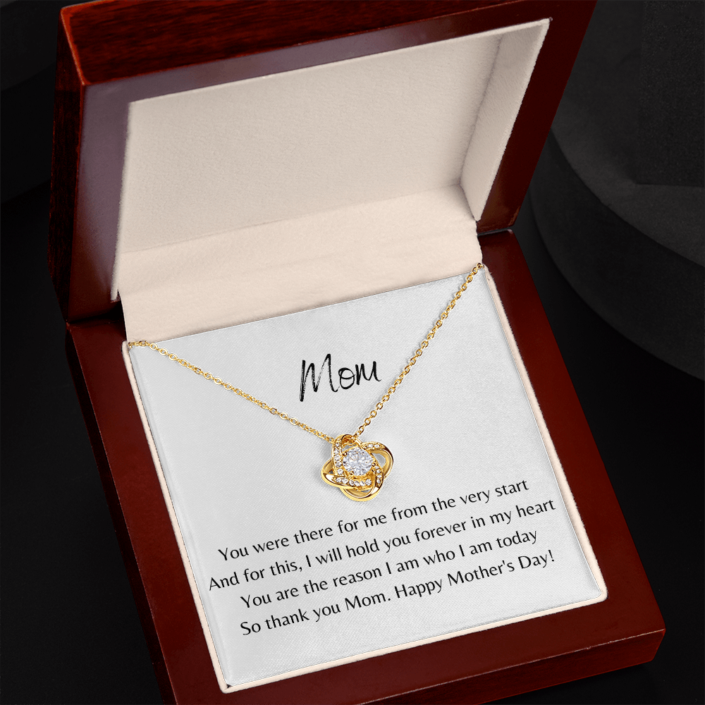 Mom. Forever in my heart (Love Knot necklace)