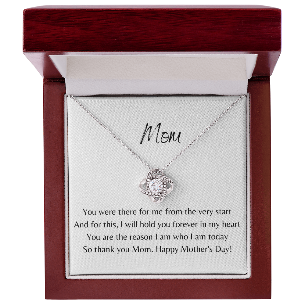 Mom. Forever in my heart (Love Knot necklace)