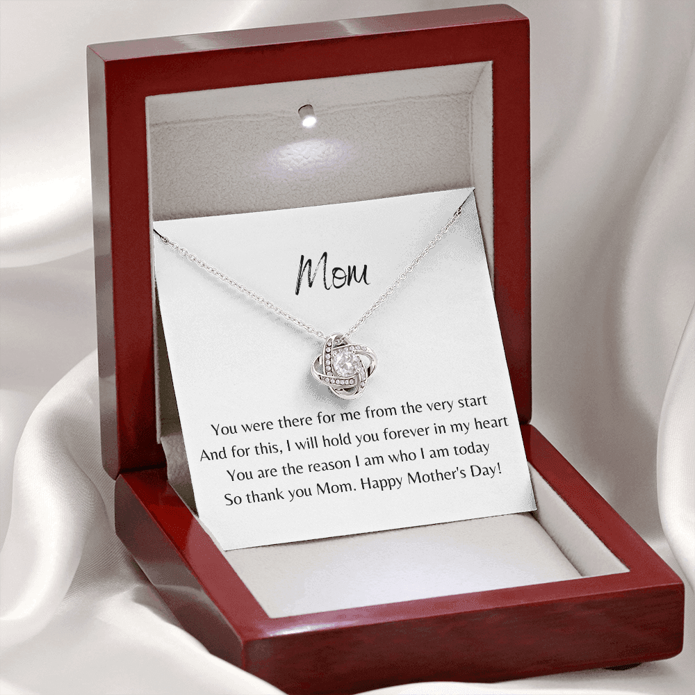 Mom. Forever in my heart (Love Knot necklace)