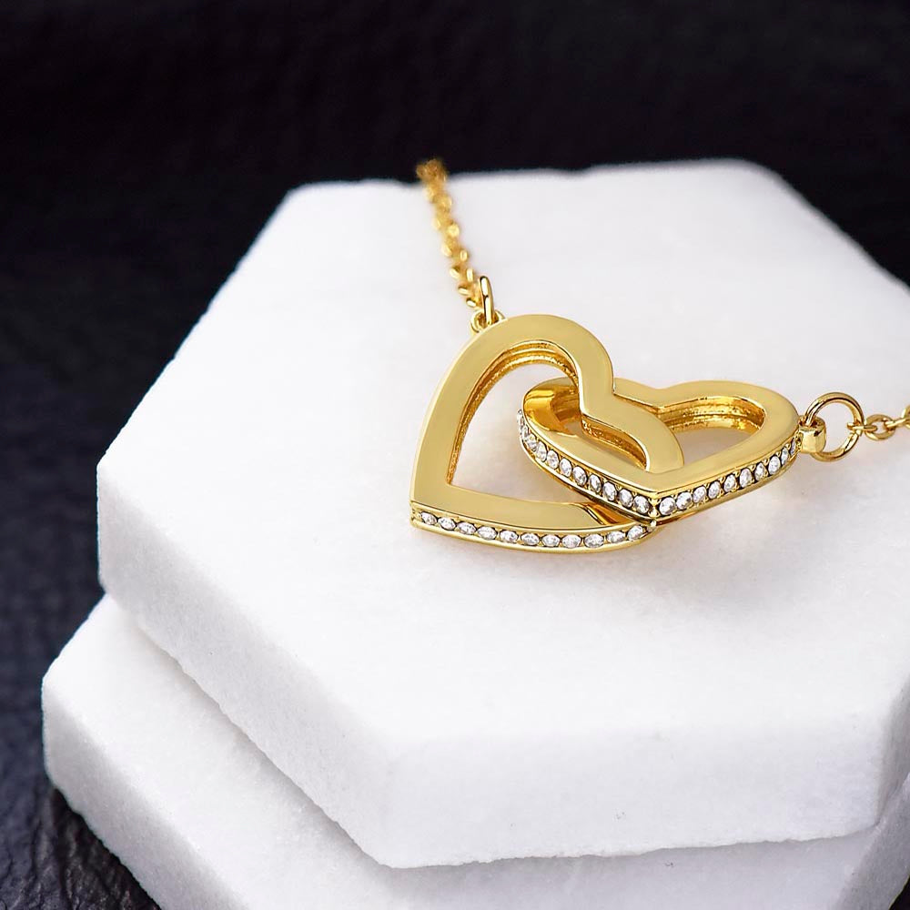 Happy Mother's Day - Hold my hand (Interlocking Hearts necklace)