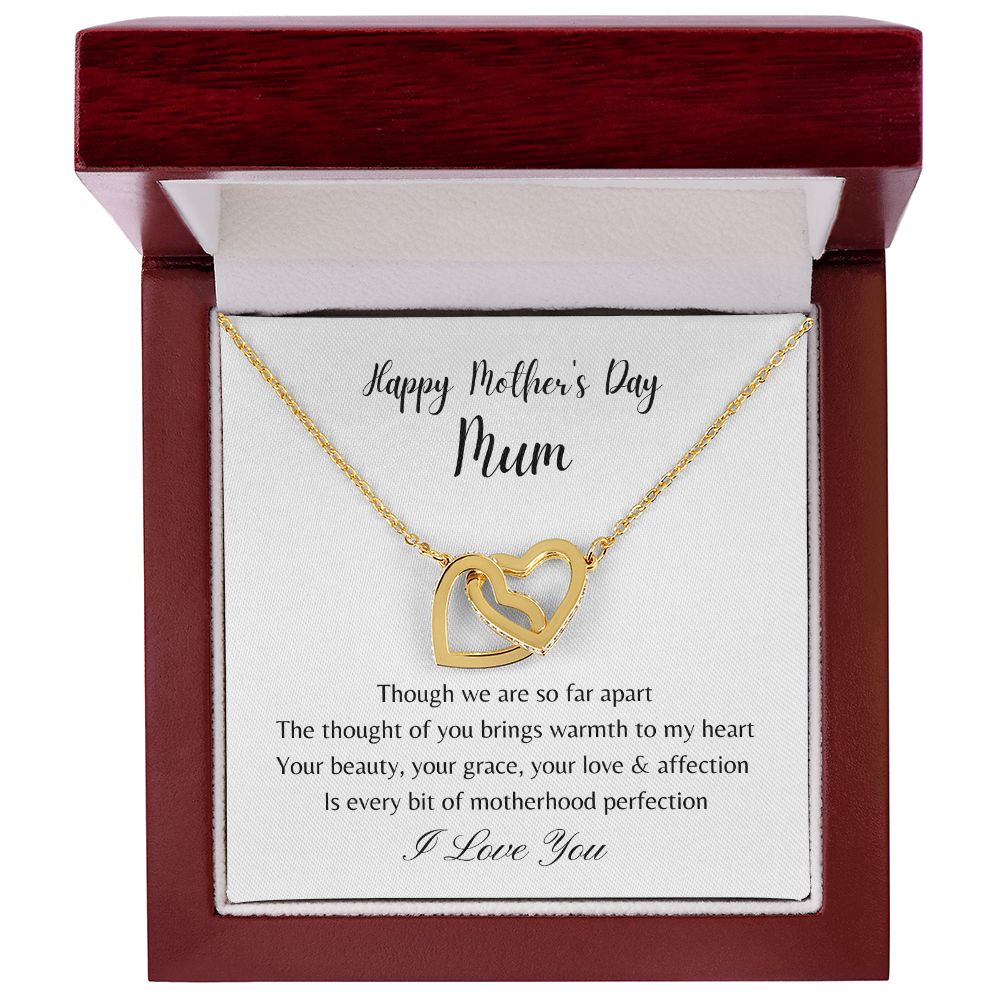 Happy Mother's Day Mum. Motherhood Perfection (Interlocking Hearts necklace)