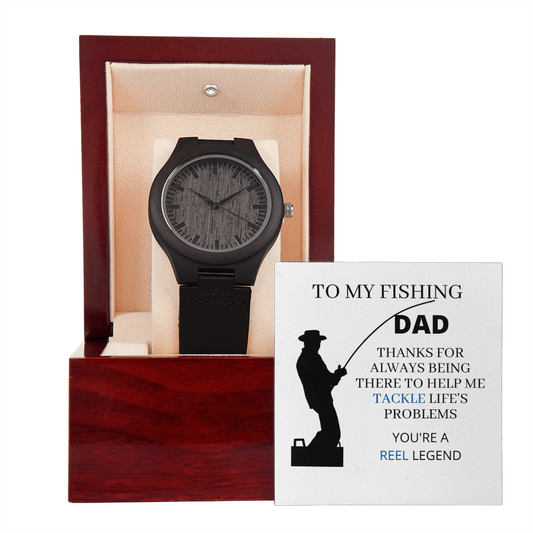 DAD - FISHING (Wooden Watch)