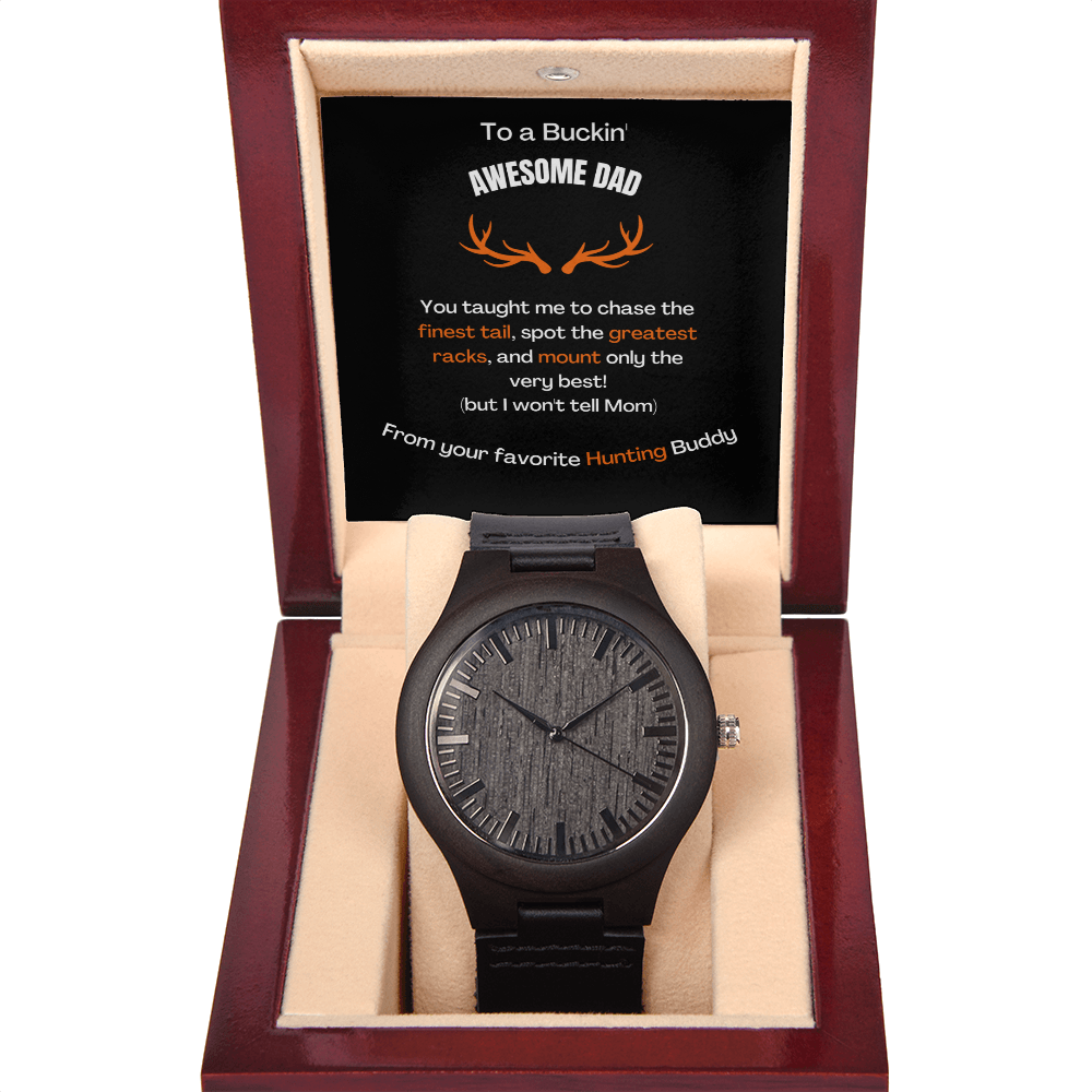 Buckin' Awesome Dad (Wooden Watch)