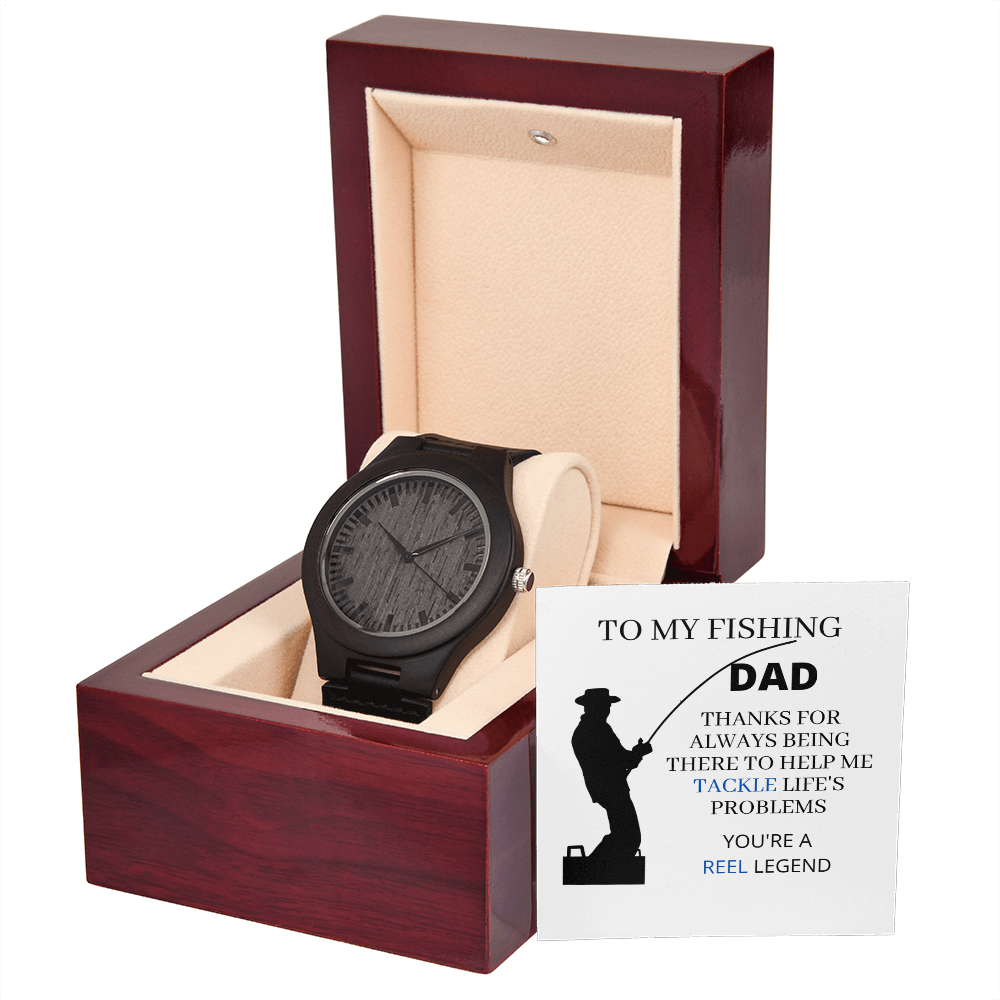 DAD - FISHING (Wooden Watch)