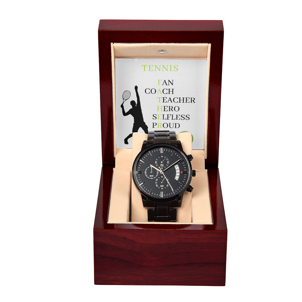 FATHER TENNIS (Black Chronograph Watch)