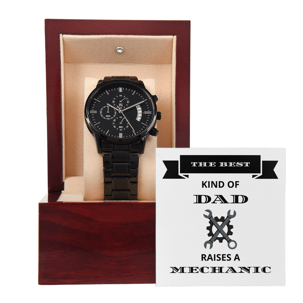 DAD - MECHANIC 04 (Black Chronograph Watch)