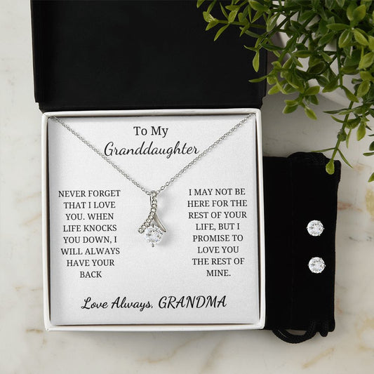 To My Granddaughter - Never Forget that I love you. (Alluring Beauty necklace and earrings set)