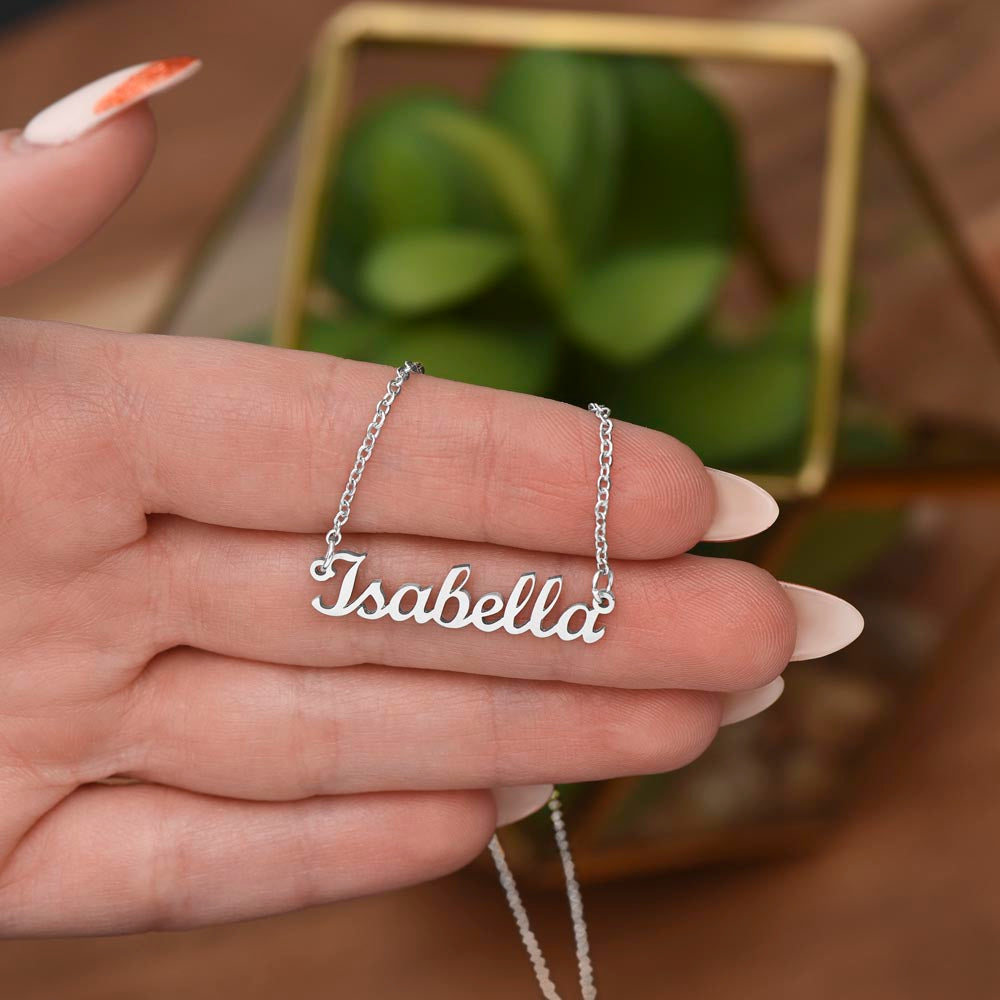 To my Soulmate - I'd find you sooner and love you longer (Name necklace with message card)