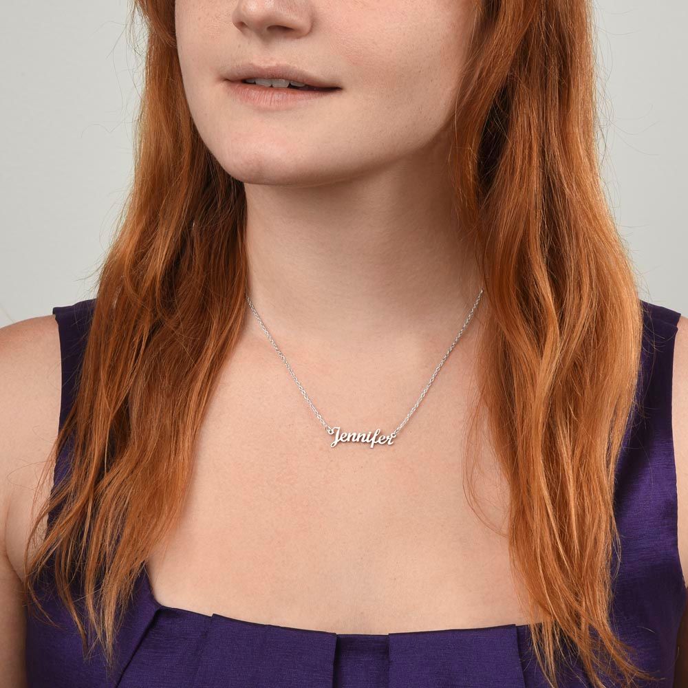 The rest of the world may call you - But I'm the LUCKY ONE that gets to call you MOM (Personalized Name necklace)