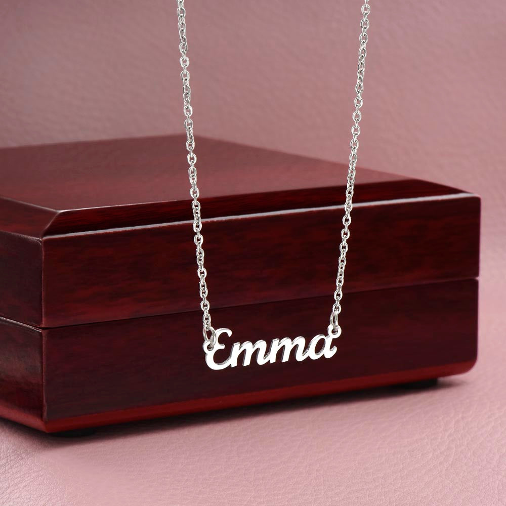 To My Daughter - Always keep me in your heart - Mom (Personalized Name necklace)