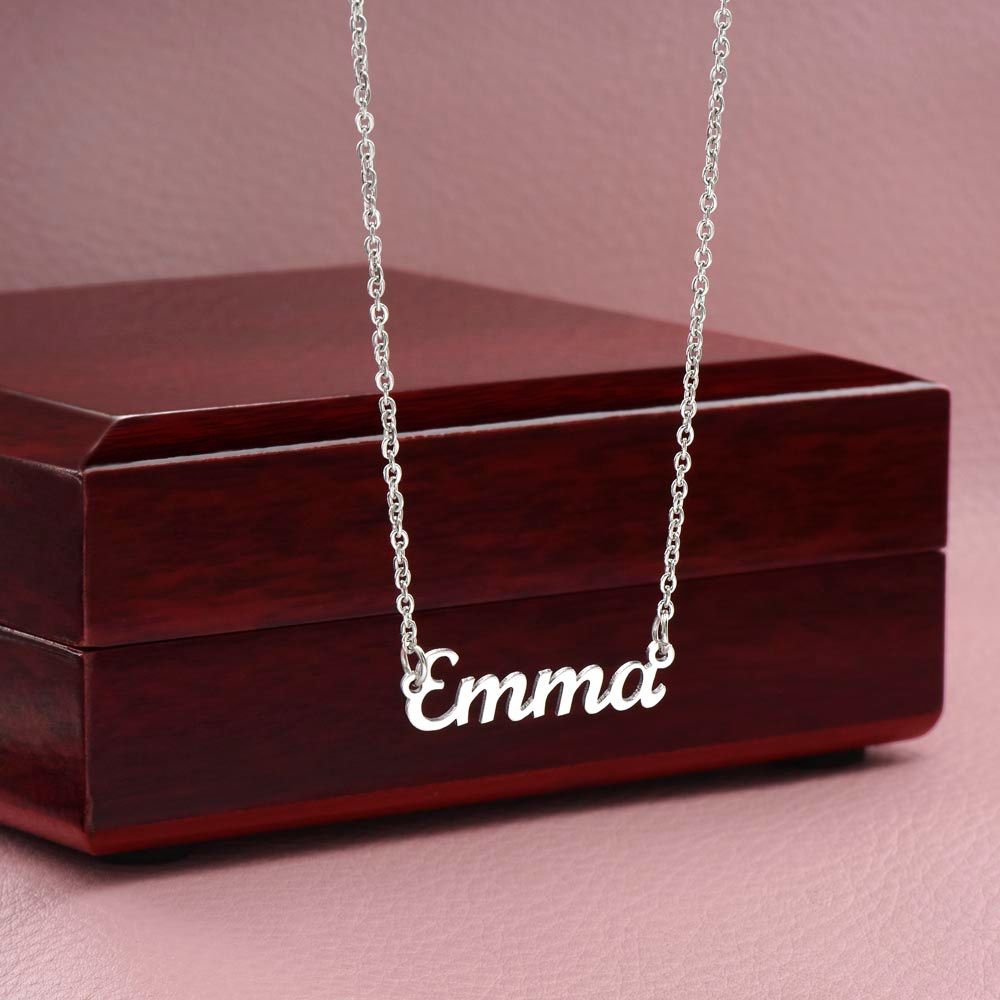 The rest of the world may call you - But I'm the LUCKY ONE that gets to call you MOM (Personalized Name necklace)
