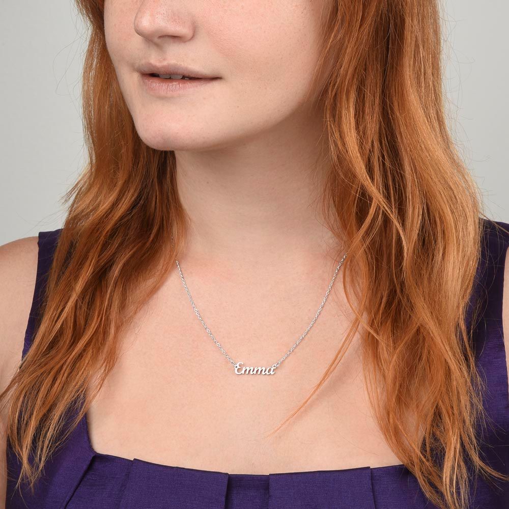 Personalized Name Necklace 18k Yellow Gold and Stainless Steel