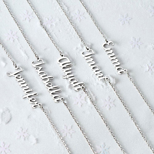 Personalized Name Necklace Polished Stainless Steel