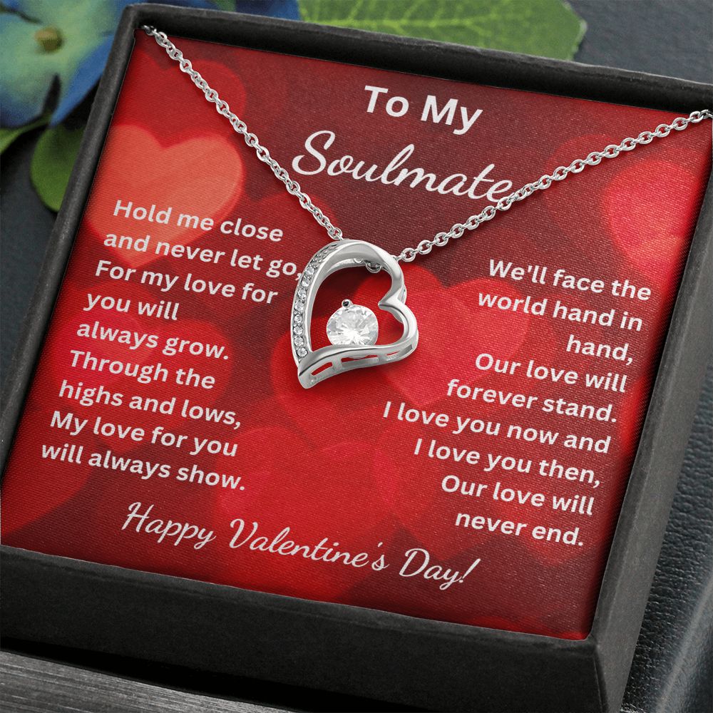 To My Soulmate - Hold me close and never let go - Valentine's (Forever Love necklace)
