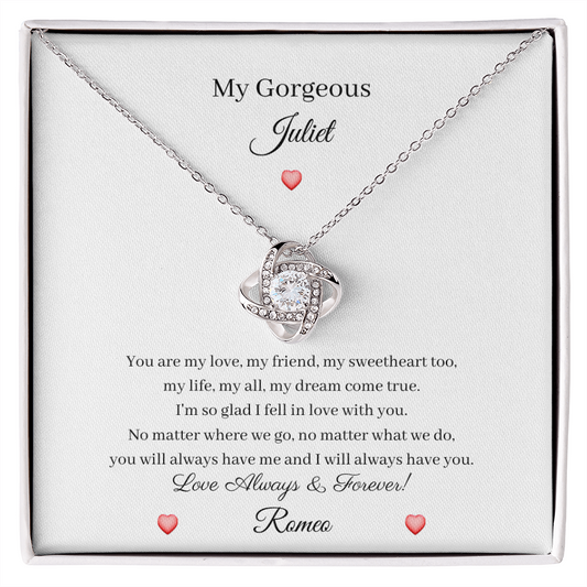 My Dream Come True (Love Knot necklace)(Message Card Personalizer)