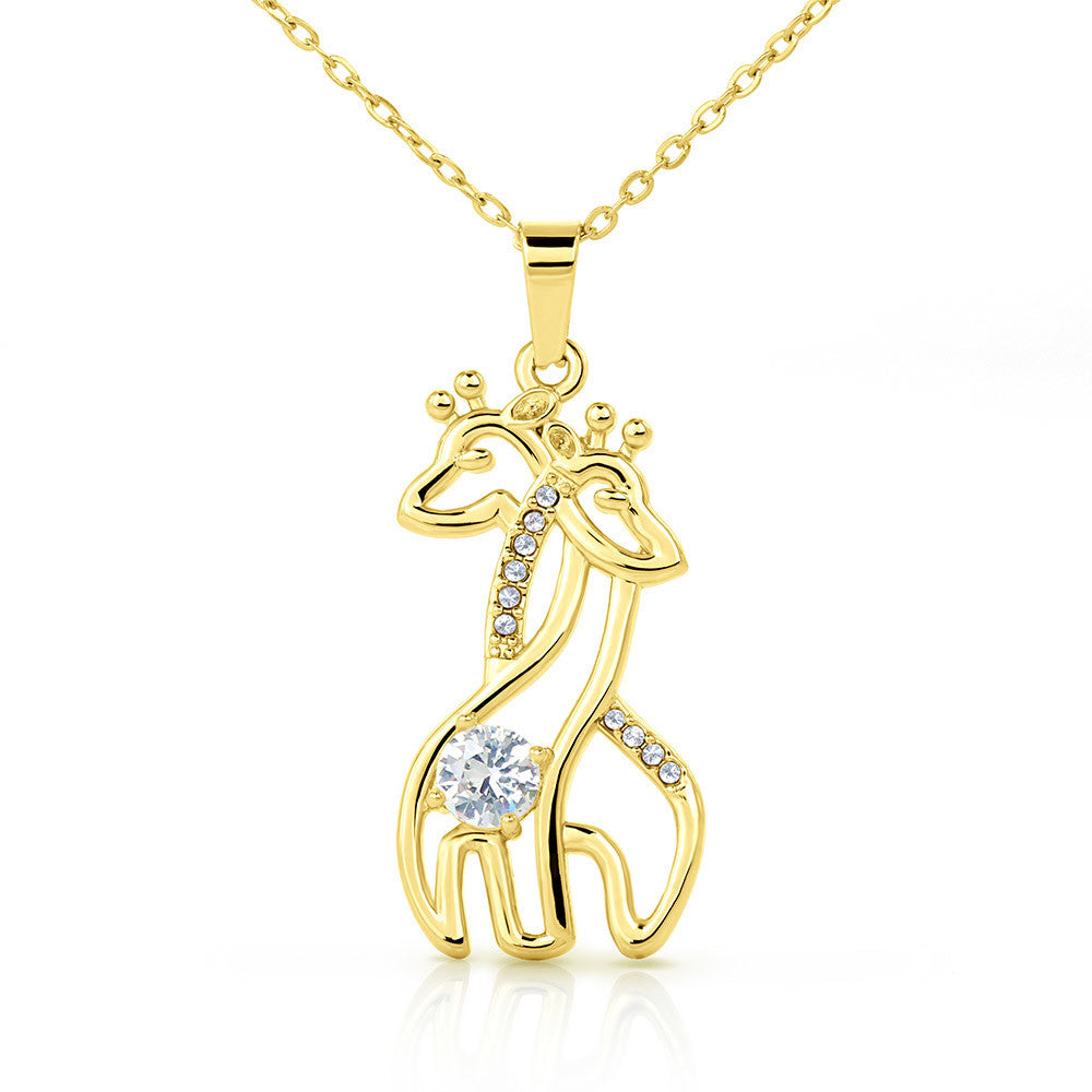 To My Daughter. You are braver than you believe. Love Mum. (Giraffe Necklace)