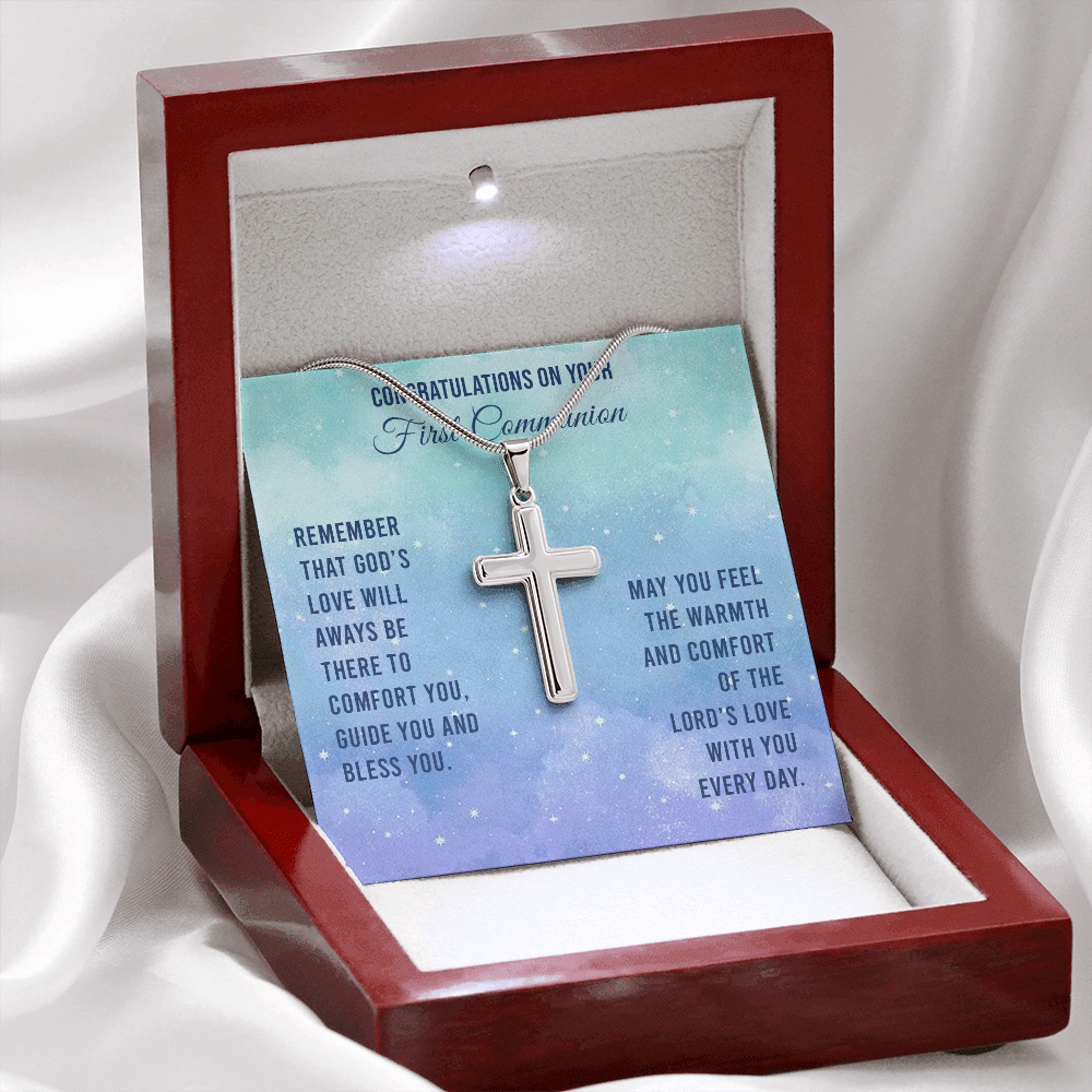 Congratulations On Your First Communion (Personalized Cross necklace)