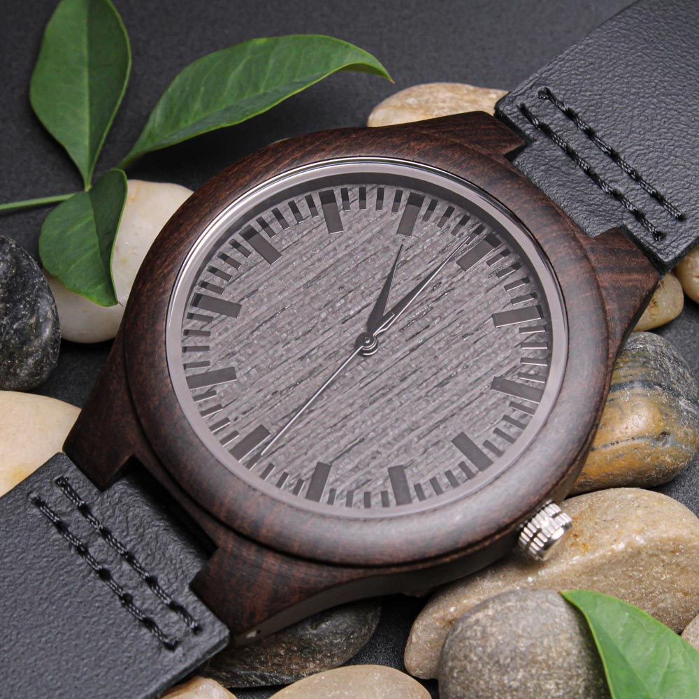 Father's Day - Thank you for being such an awesome Father to our kids - From Wife (Wooden Watch)