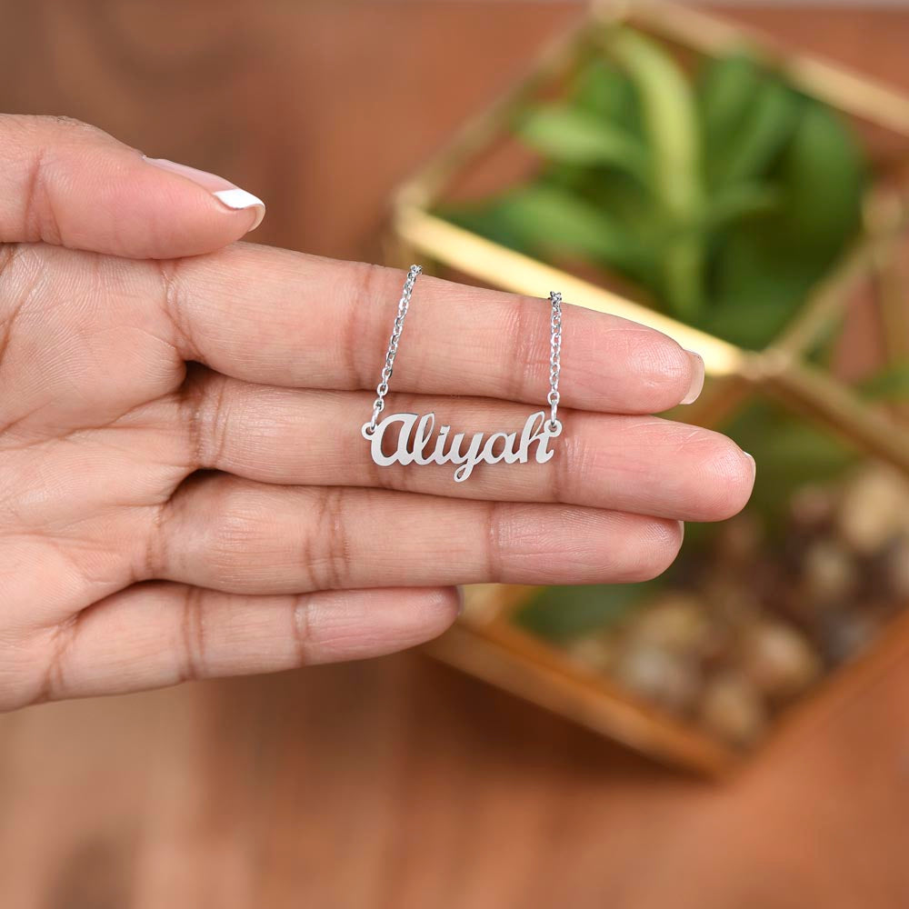 Personalized Name Necklace Polished Stainless Steel